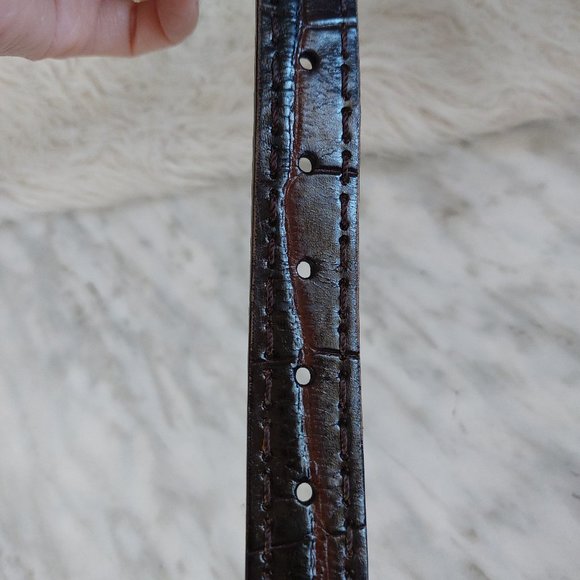 Brighton Women's Black Leather Tortoise Buckle Belt small/30" length - Picture 9 of 9